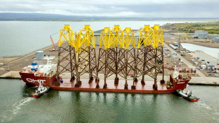 First jacket foundations arrive for Moray East offshore wind farm