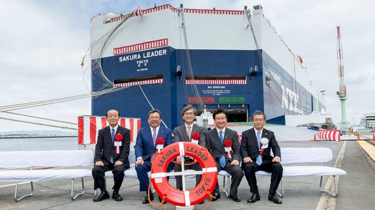 Japan’s first LNG-fueled PCTC named “Sakura Leader”