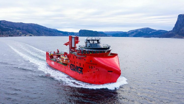 First in a new line of windfarm service vessels from Havyard