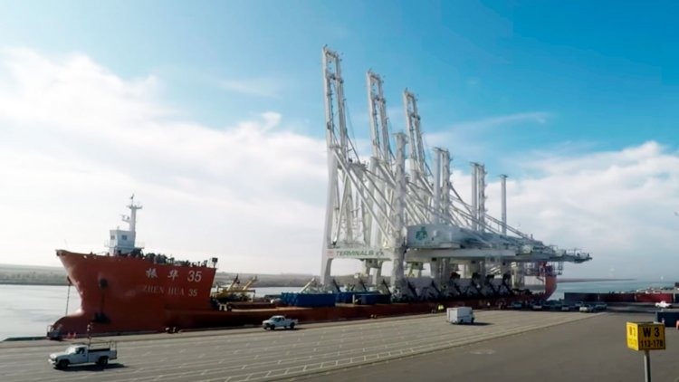 VIDEO: North America’s tallest cranes rise at the Port of Oakland