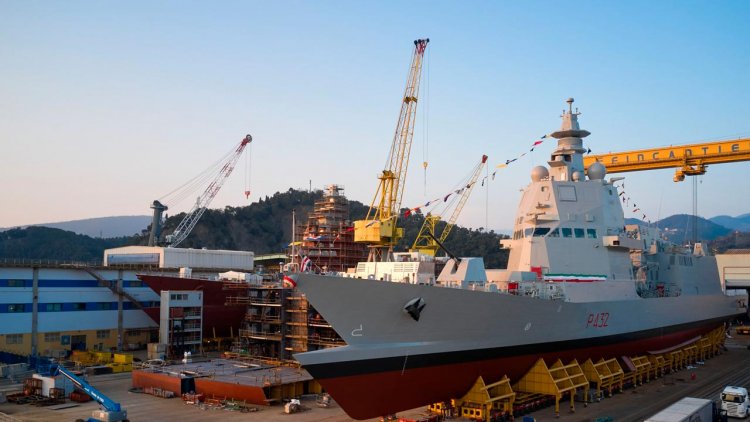 Fincantieri launched the third PPA Raimondo Montecuccoli in Riva Trigoso