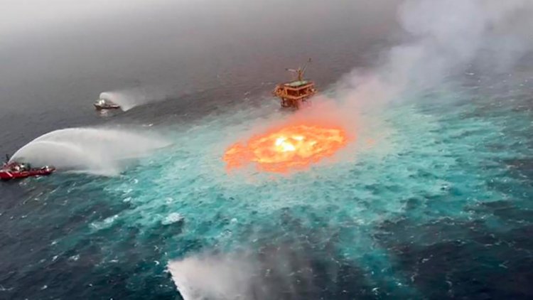 Gas leak responsible fire for 'Eye of fire' in Mexican waters, says Pemex