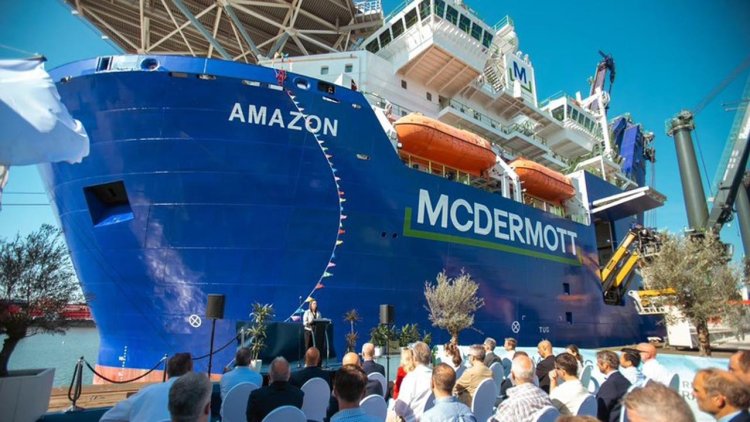 McDermott christens state-of-the-art Amazon vessel