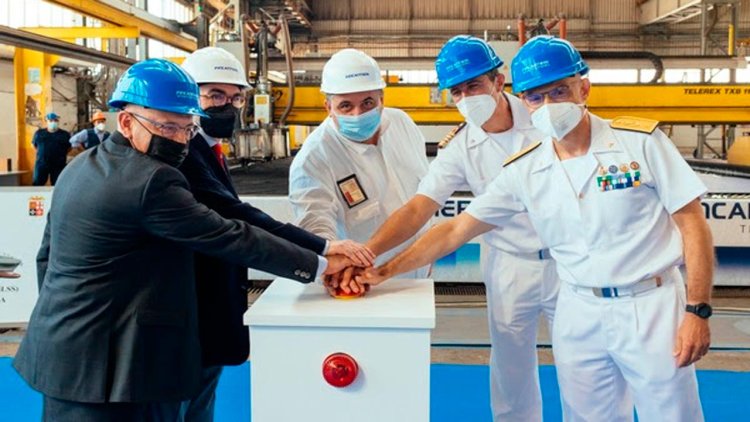 Fincantieri: steel cutting of the second LSS unit for the Italian Navy