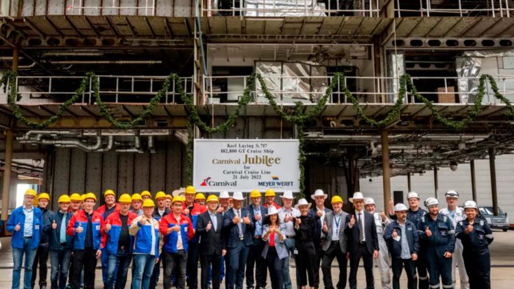 MEYER WERFT lays keel for Carnival Jubilee