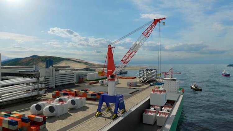 Huisman launches crane for handling wind turbine components