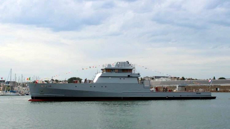 Launch of the second of three patrol vessels ordered by Senegal