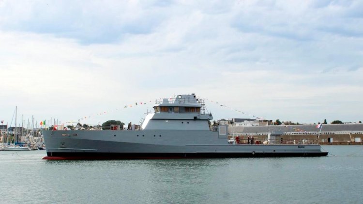 Launch of the second of three patrol vessels ordered by Senegal