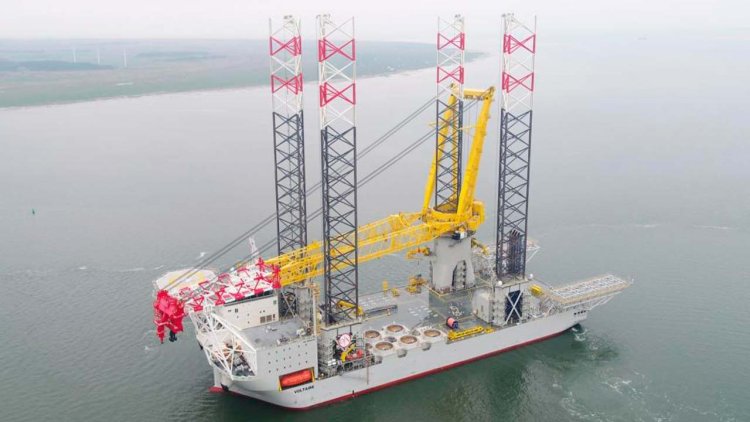 Jack-up vessel Voltaire arrives in the UK to build largest wind farm in the world