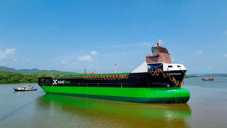 Electramar, AtoB@C Shipping's first hybrid vessel successfully launched