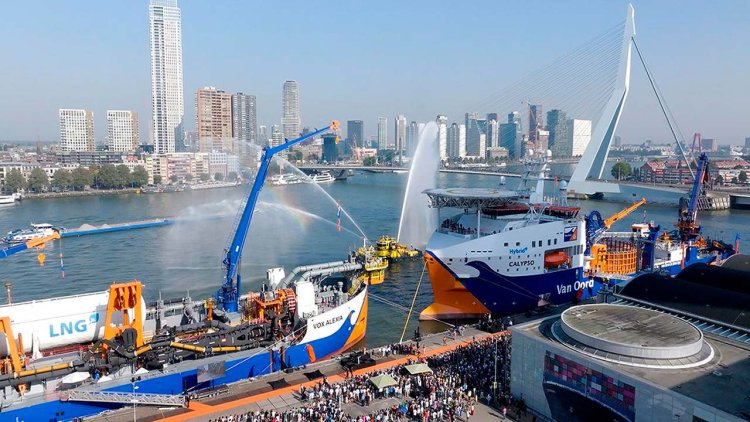 Van Oord celebrates christening of cable-laying vessel Calypso
