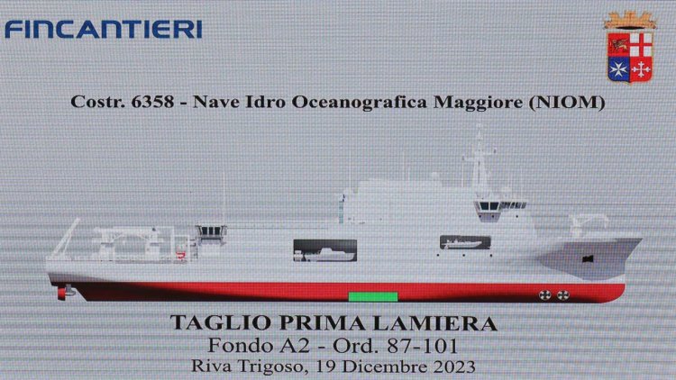 Fincantieri: steel cutting of the new hydro-oceanographic ship of the Italian Navy