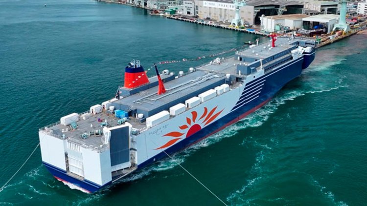 Launching ceremony for the Sunflower Kamuy held 1st LNG-fueled ferry