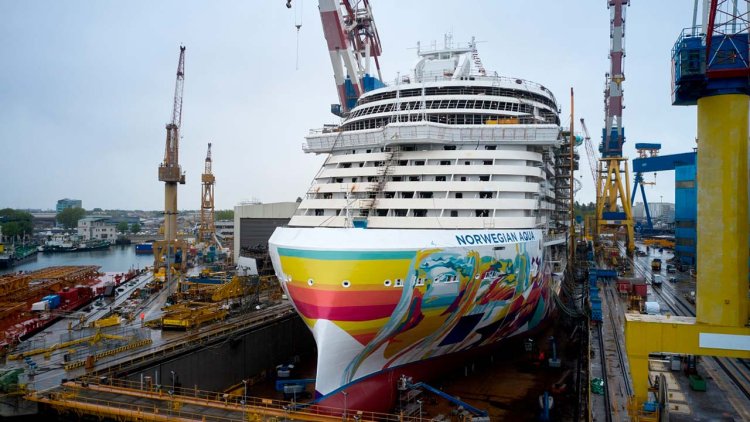 Norwegian Cruise Line and Fincantieri celebrate float out of all-new Norwegian Aqua