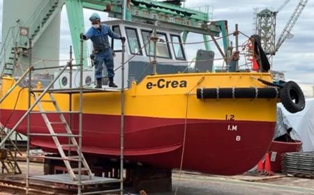 NYK unveils Japan’s first fully battery-driven work vessel