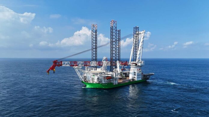 DEME`s newbuild wind turbine installation vessel Norse Wind